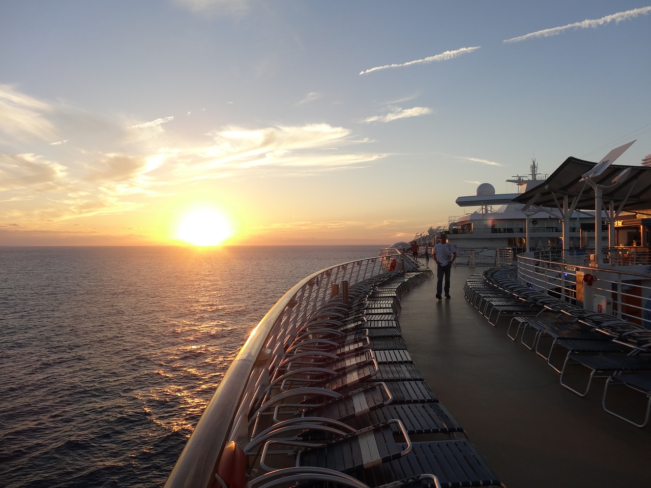 ship deck sunset free photo