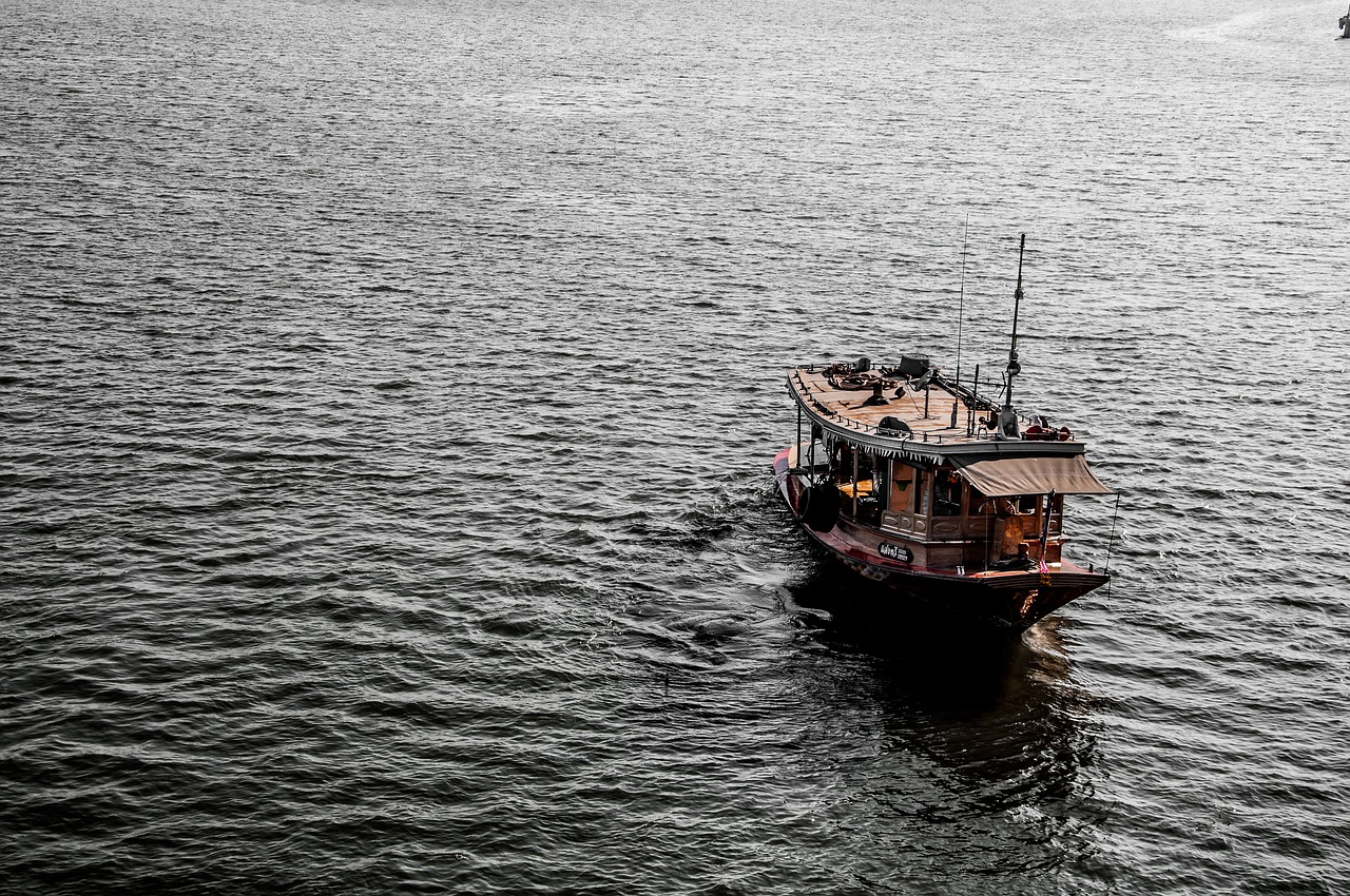 ship  river  fisherman free photo