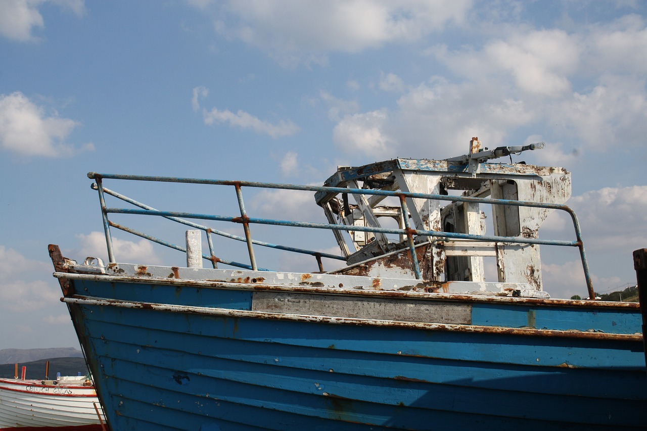 ship  wreck  fishing boat free photo