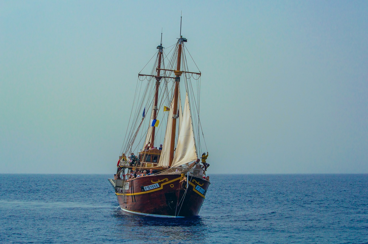 ship  ocean  pirates of the free photo