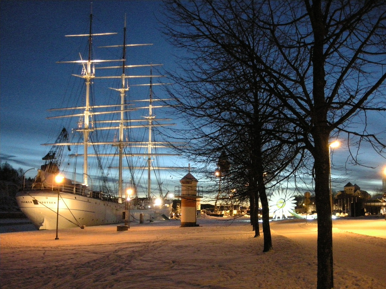 ship finland swan turku free photo