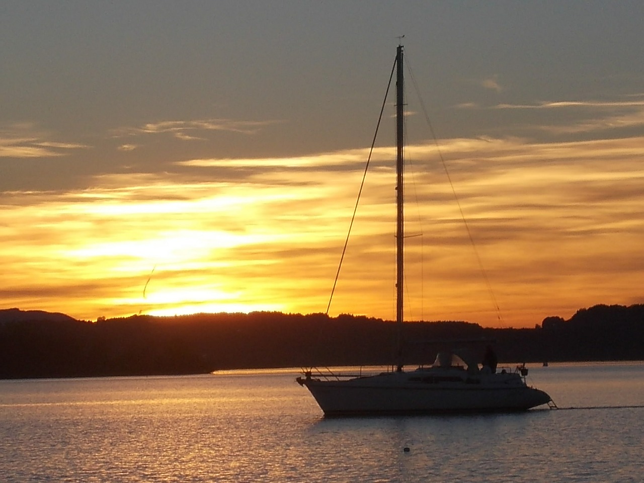 ship sunset boot free photo