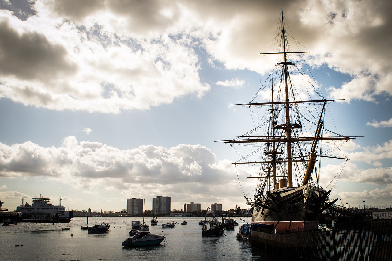 ship portsmouth harbour free photo