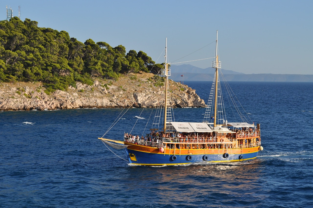 ship tourist guide croatia free photo