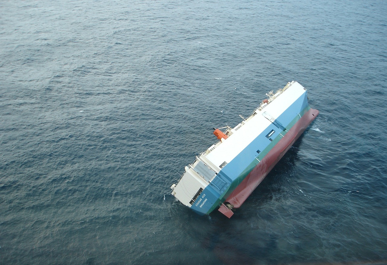 ship capsized listing free photo