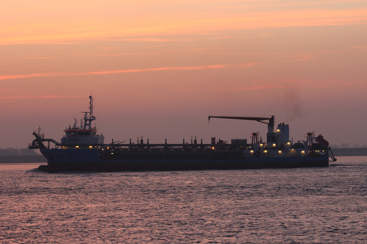 ship sunset weser free photo