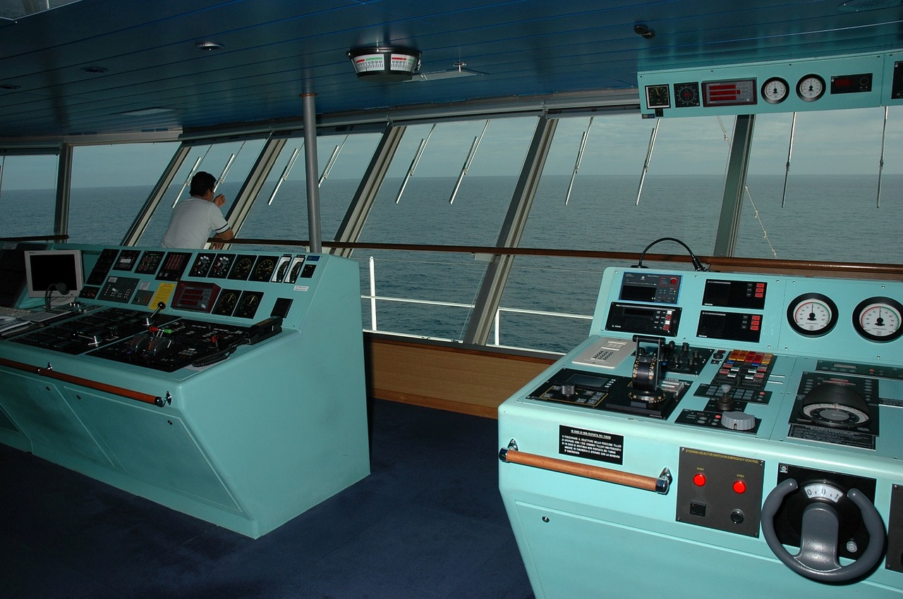 ship command deck captain free photo