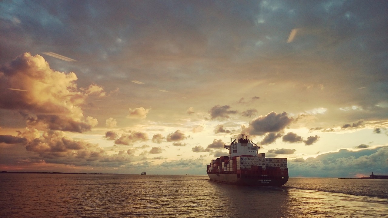 ship sea sunset free photo