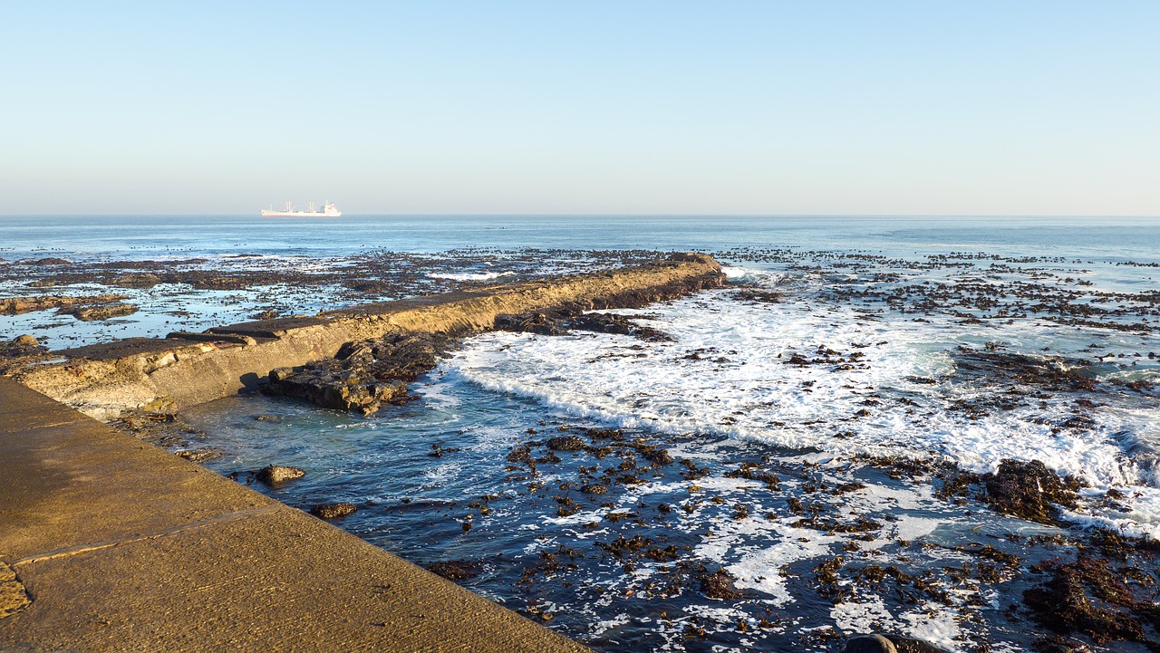 ship at anchor  table bay  cape town free photo