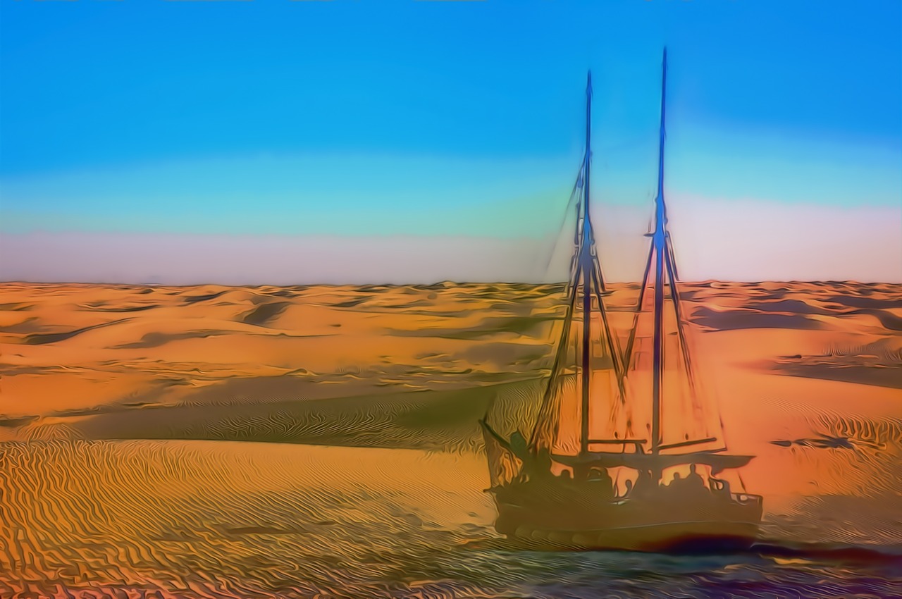 ship in the desert ghost ship desert free photo