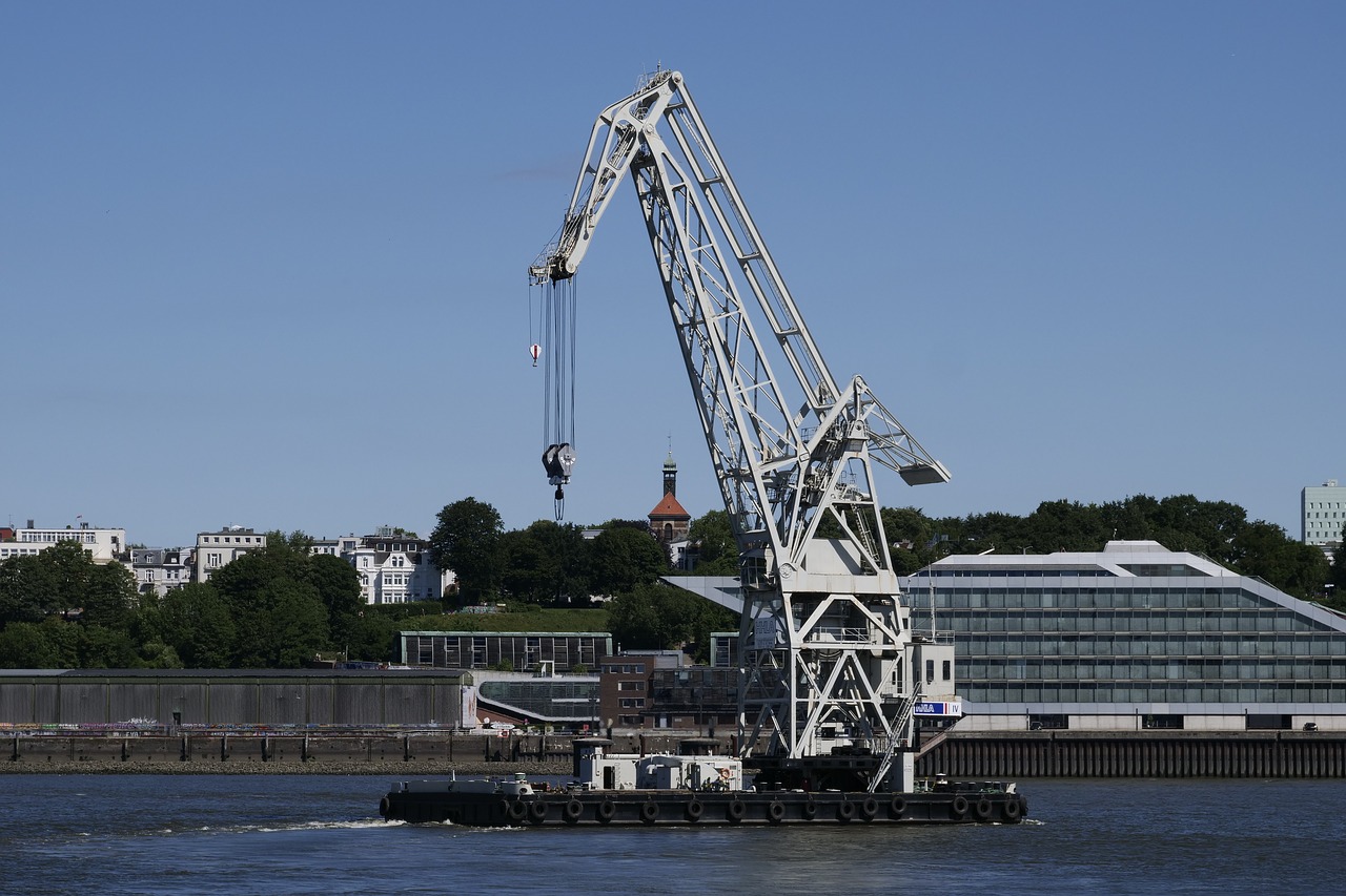 shipping  ship  floating crane free photo