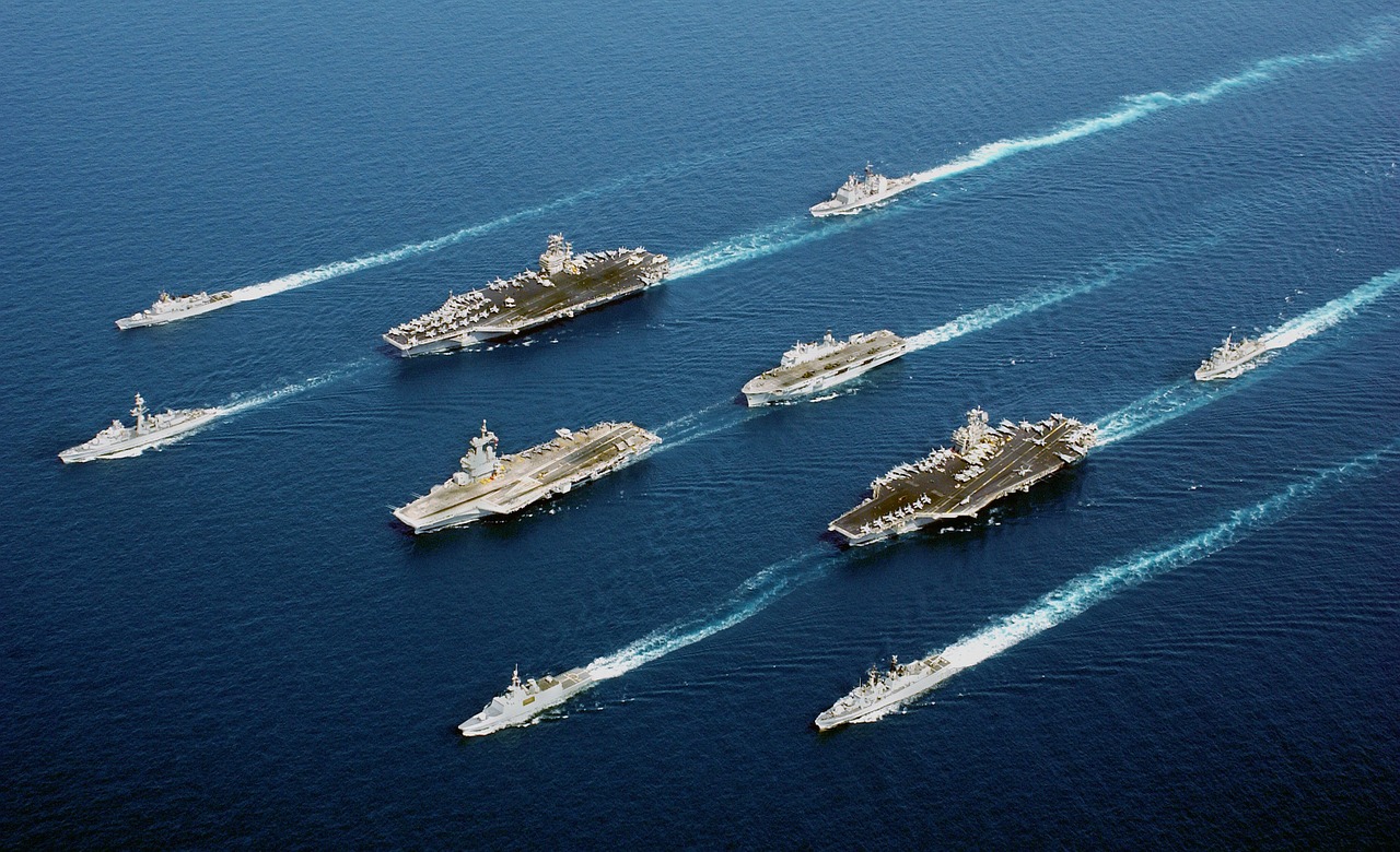 ships navy formation free photo