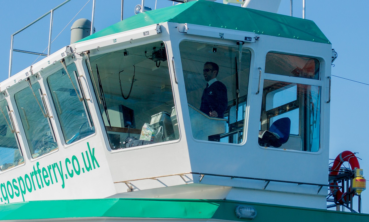 ship's bridge captain gosport ferry free photo