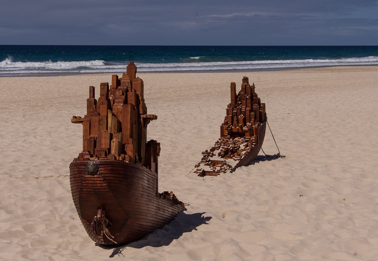 shipwreck sculpture art free photo