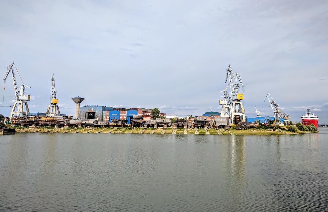 shipyard danube river free photo