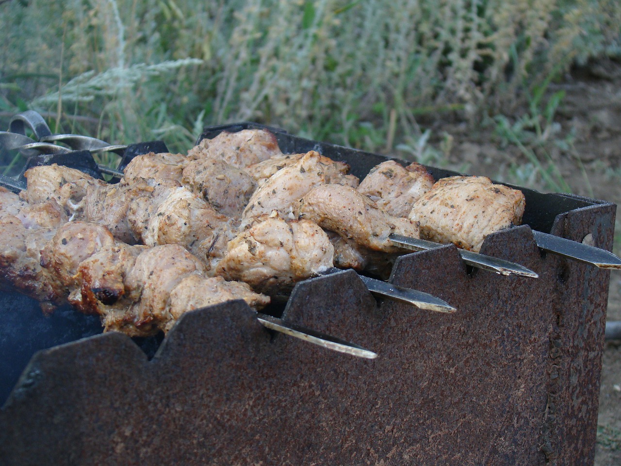 shish kebab mangal skewers free photo