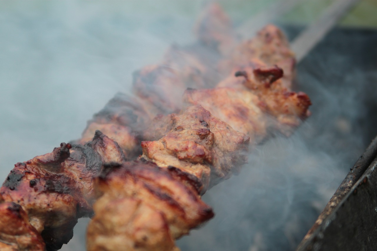 shish kebab food meat free photo