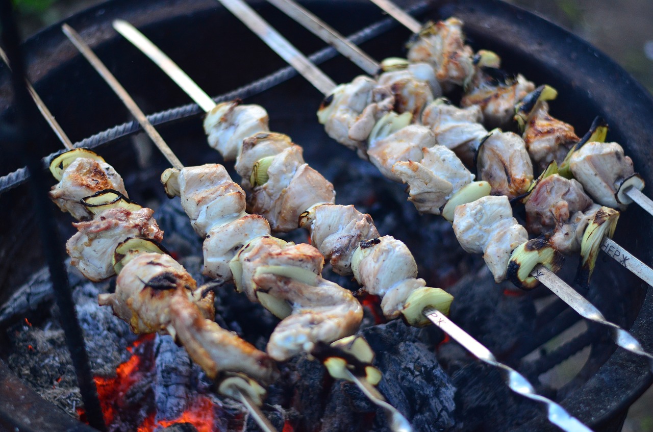 shish kebab meat mangal free photo