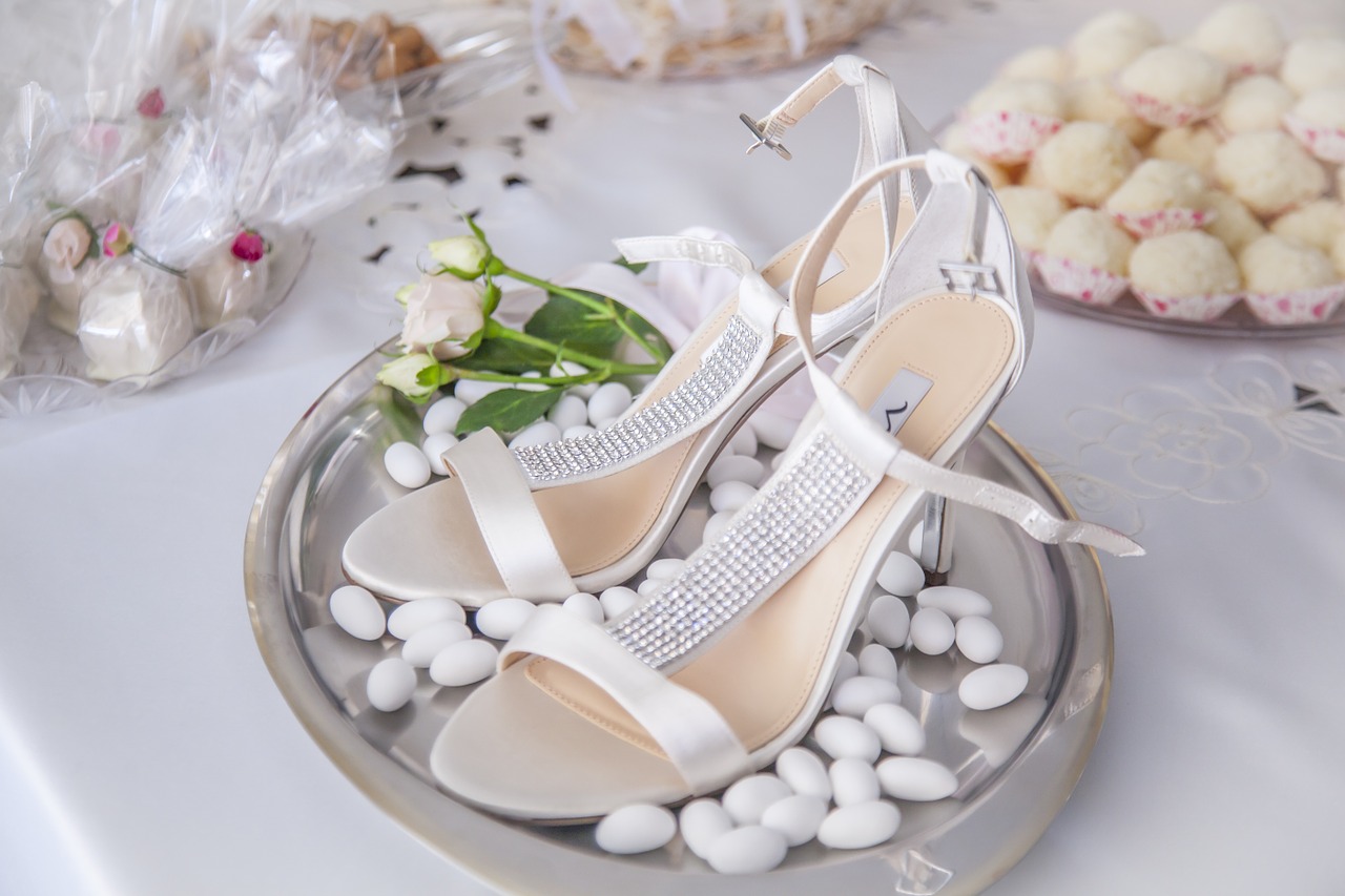 shoe bride sugared almonds free photo