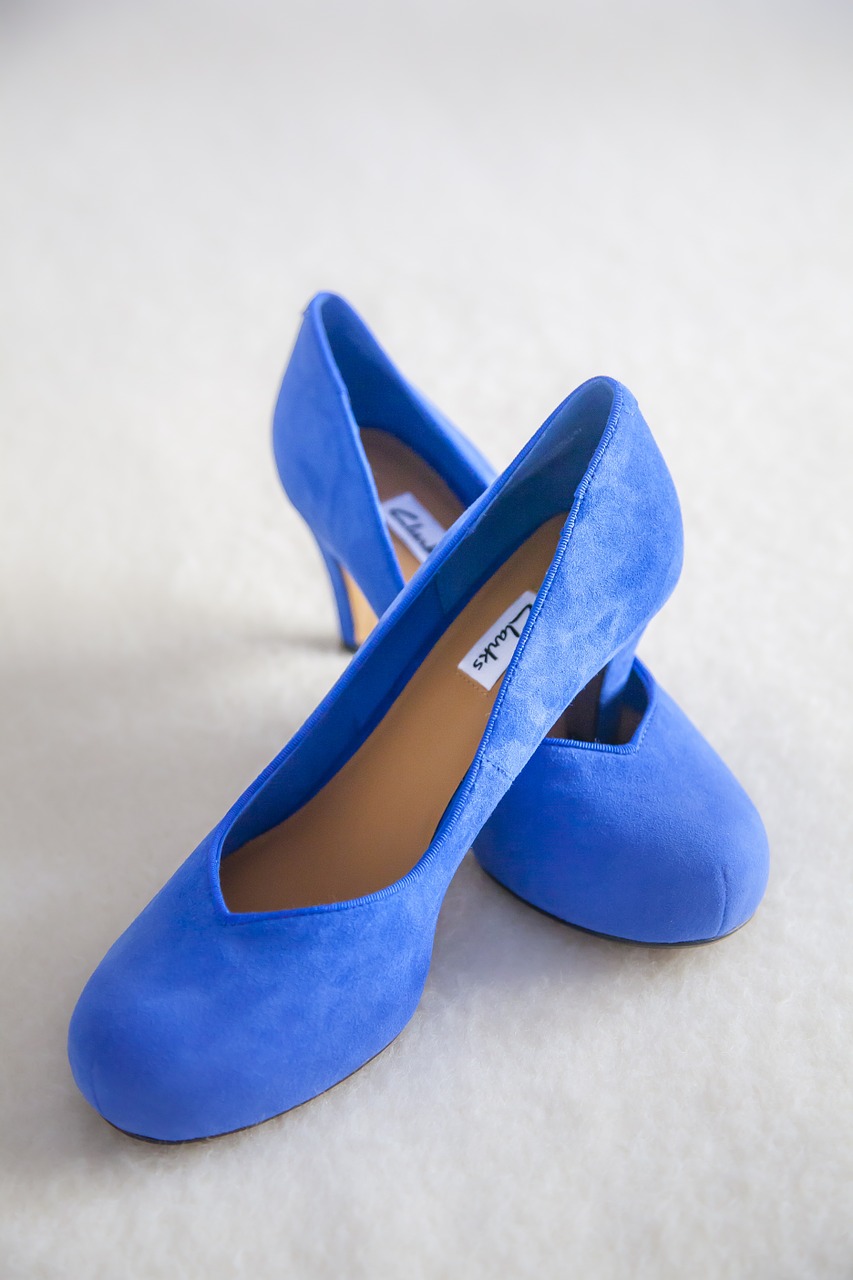 shoe blue color free photo