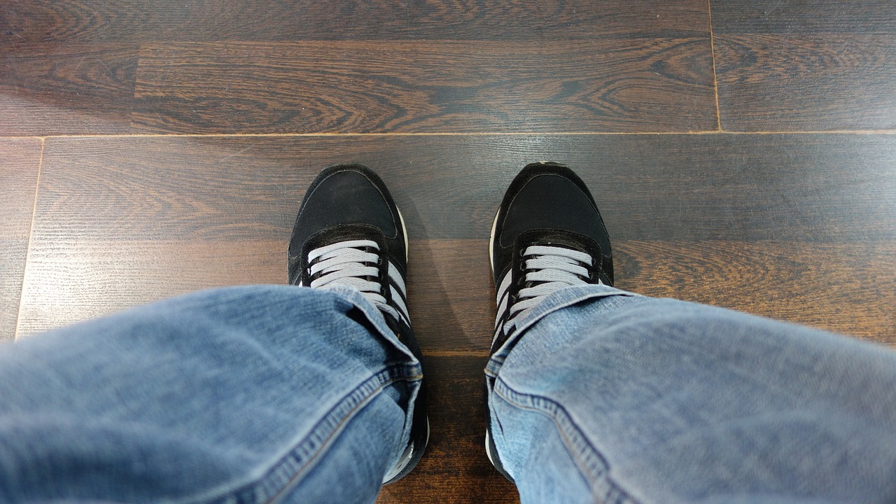 shoe jeans floor free photo