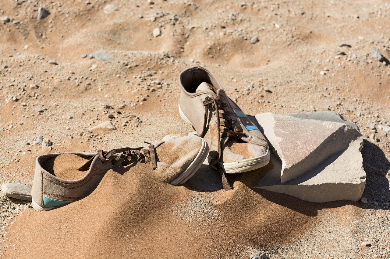 shoe sneakers sand free photo