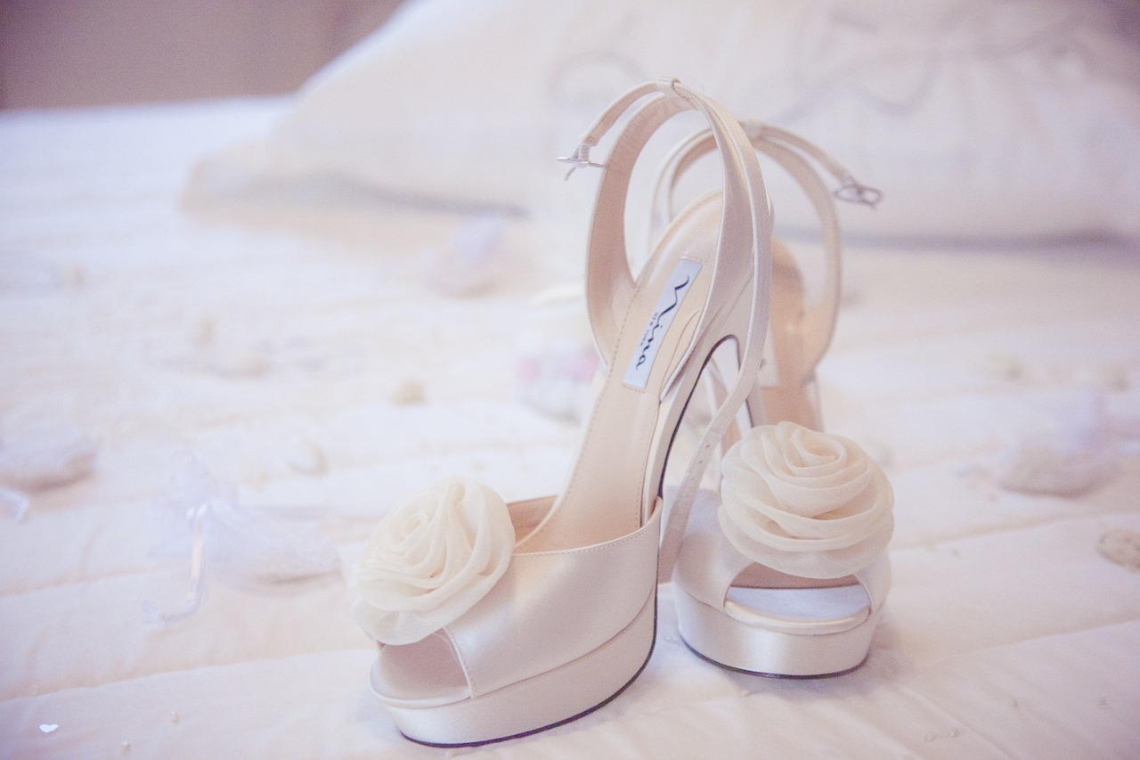 shoes wedding dresses sugared almonds free photo