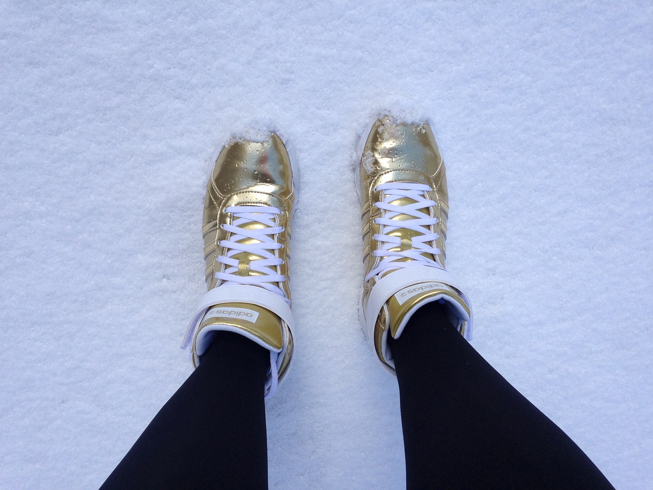 shoes golden snow free photo