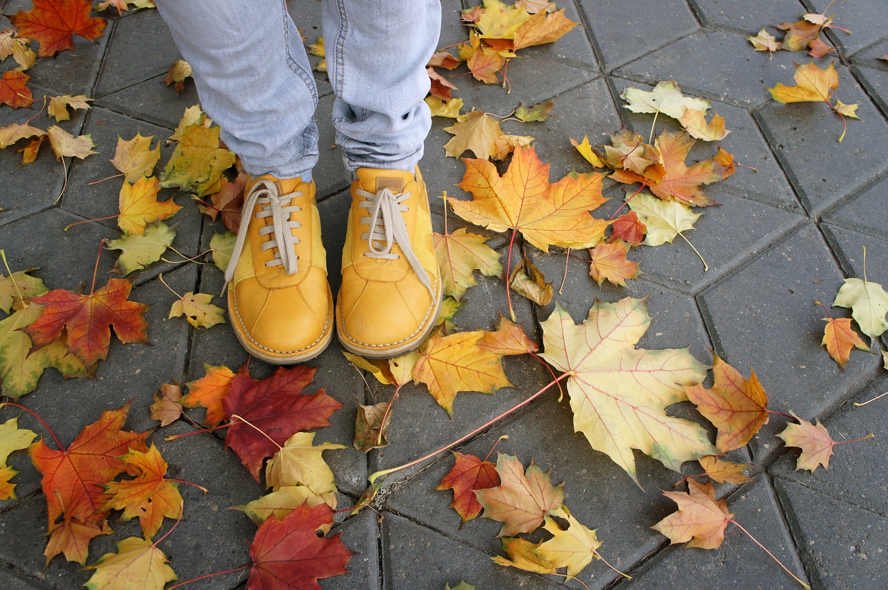 shoes yellow autumn free photo