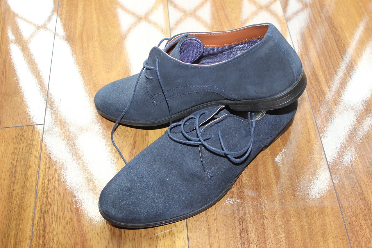 shoes blue suede free photo