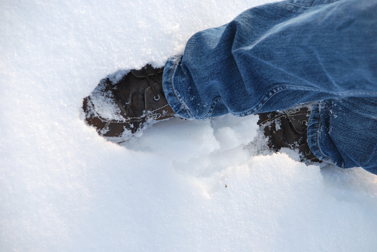 shoes snow walk free photo