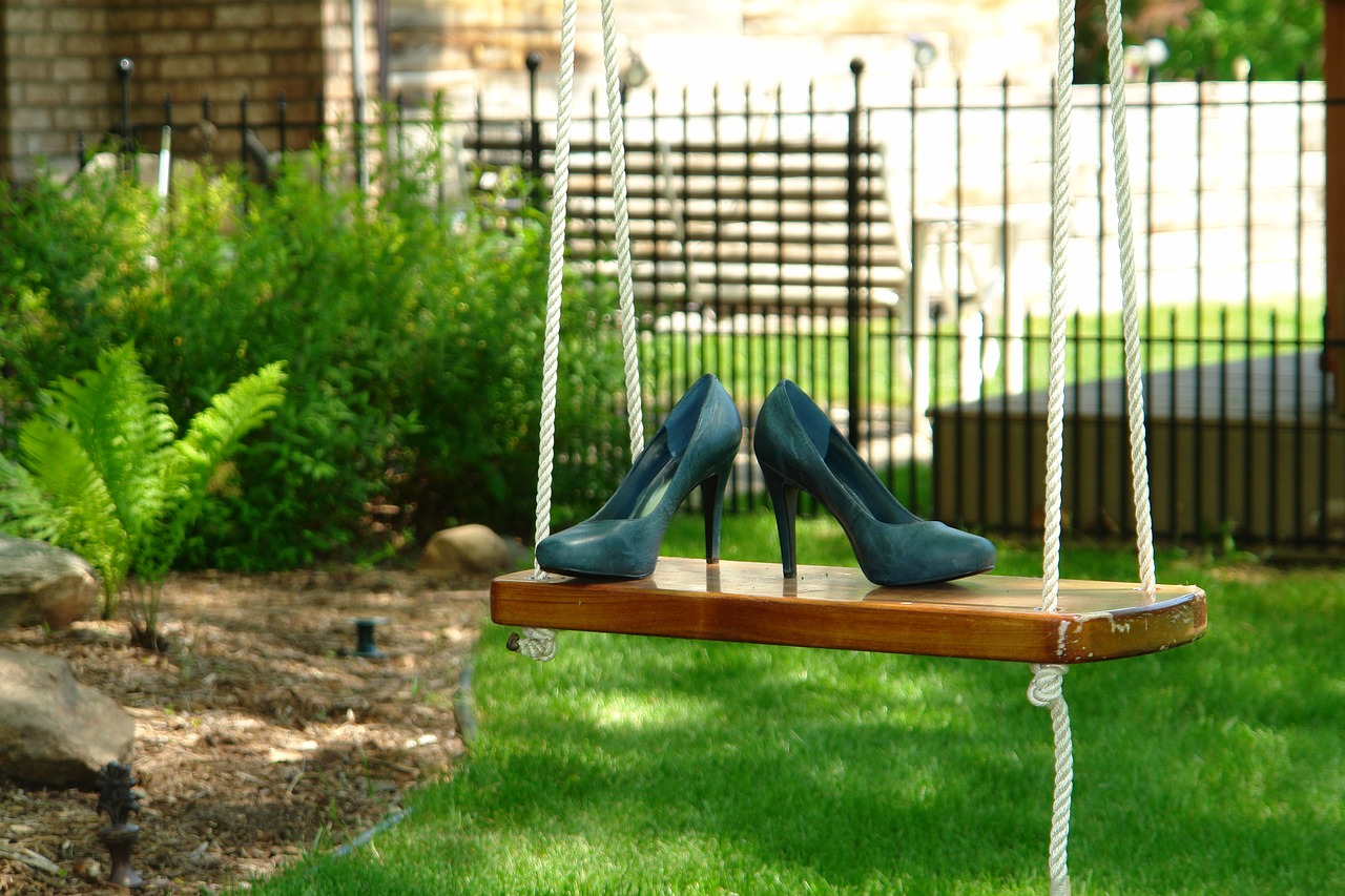shoes  swing  outdoors free photo