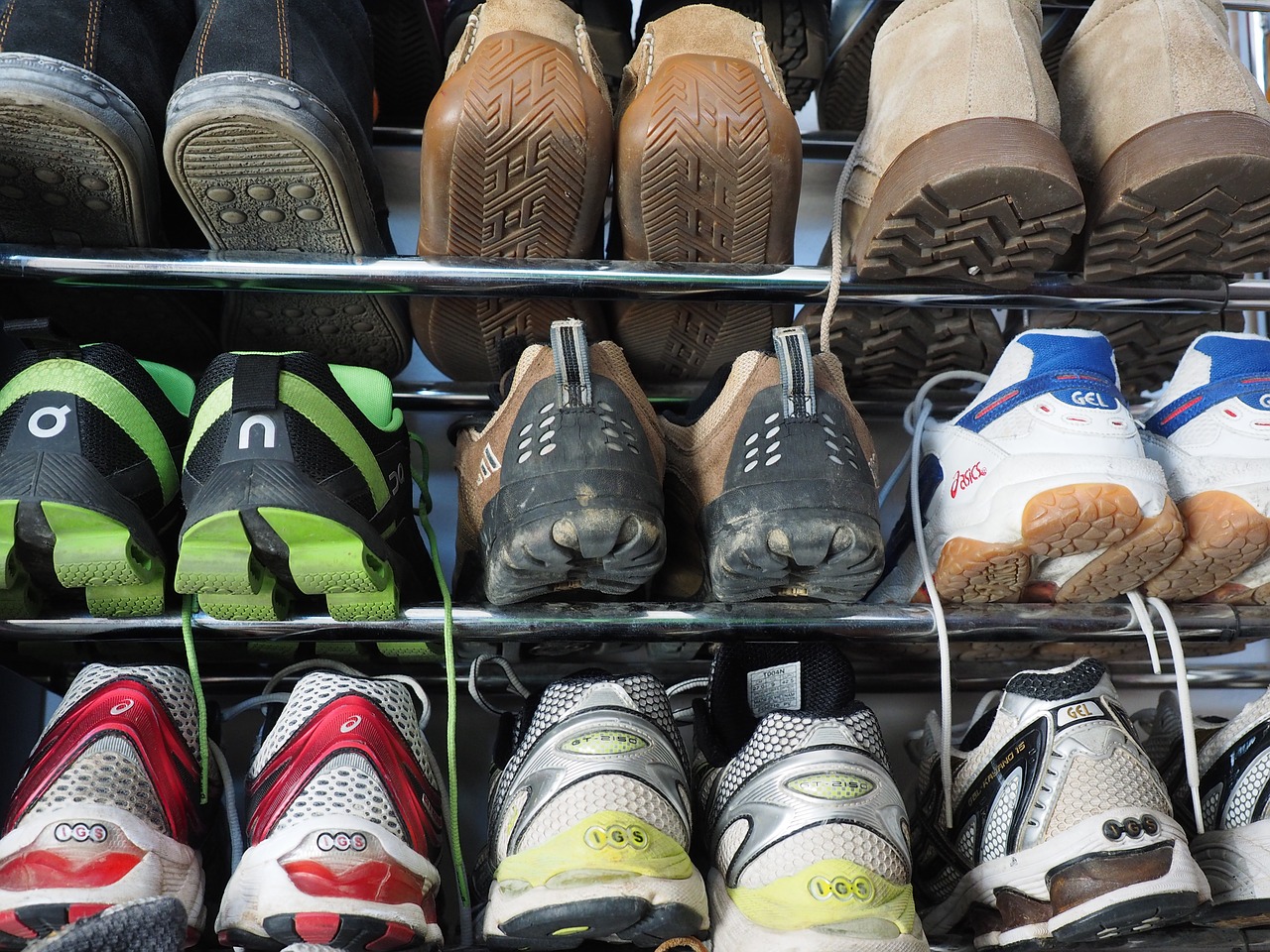 shoes shoe shelf running shoes free photo