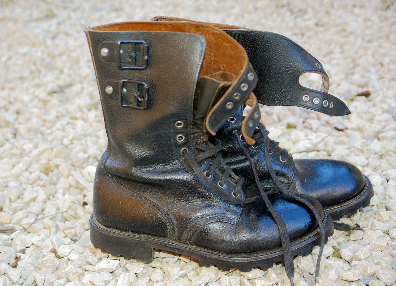 shoes military leather free photo