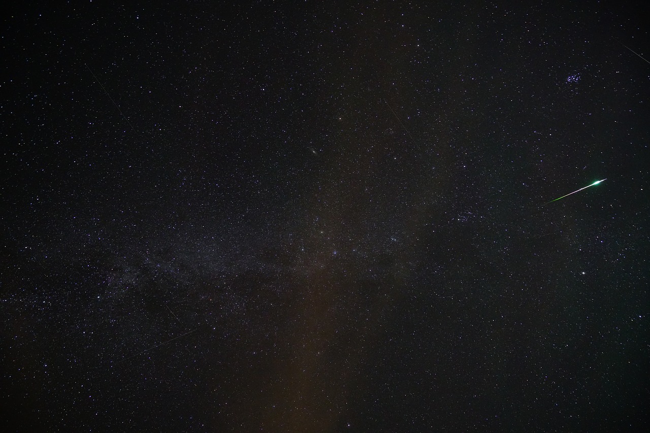 shooting star  meteor  perseids free photo