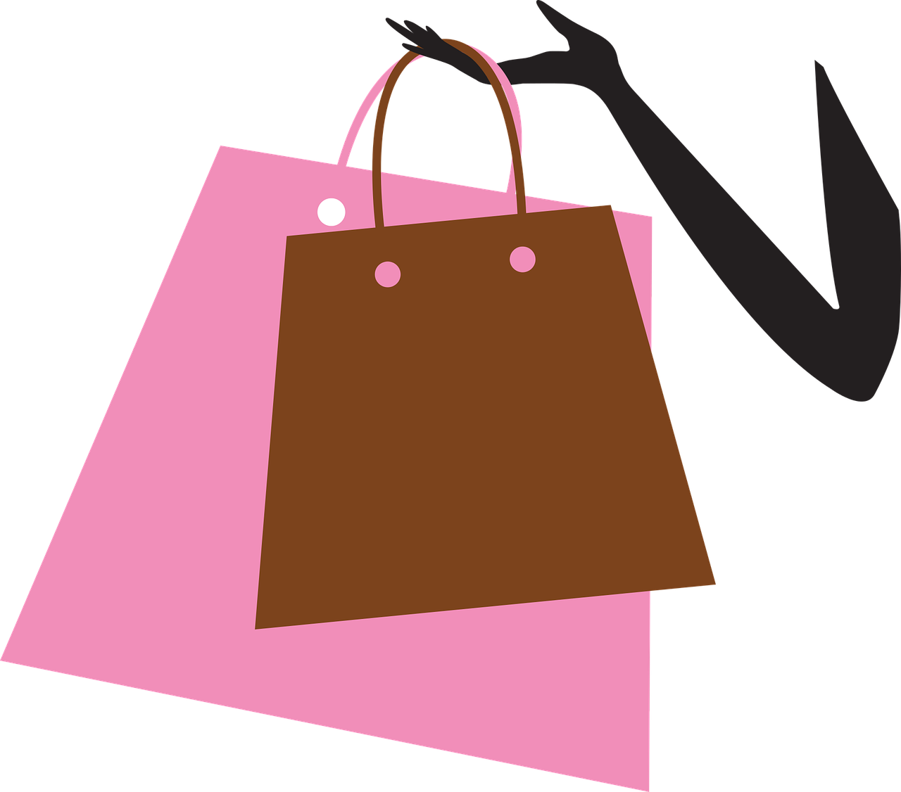 Black Shopping Bag Clip Art at  - vector clip art online, royalty  free & public domain