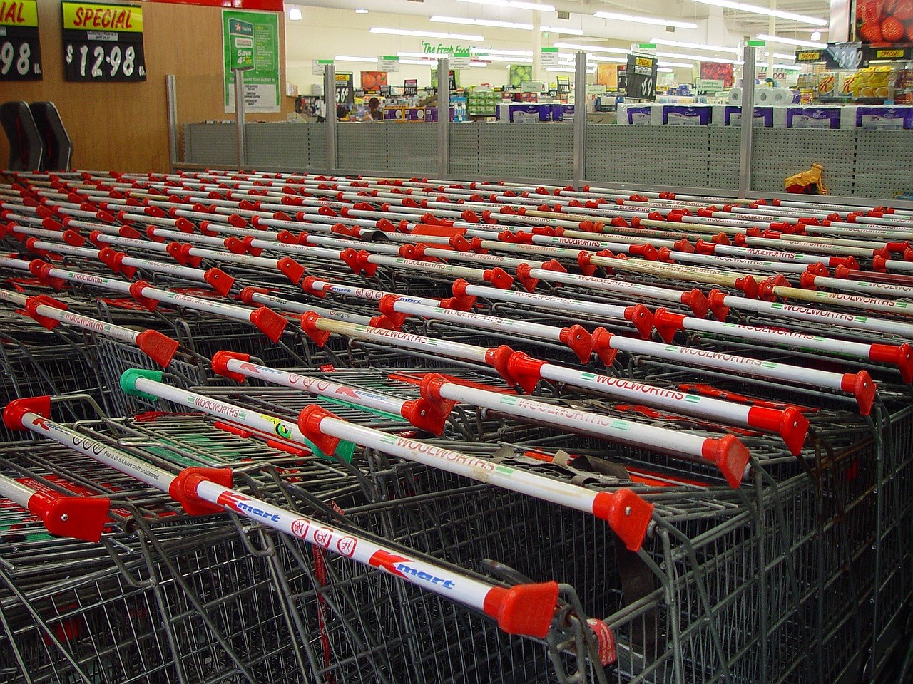 shopping cart trolleys shopping free photo