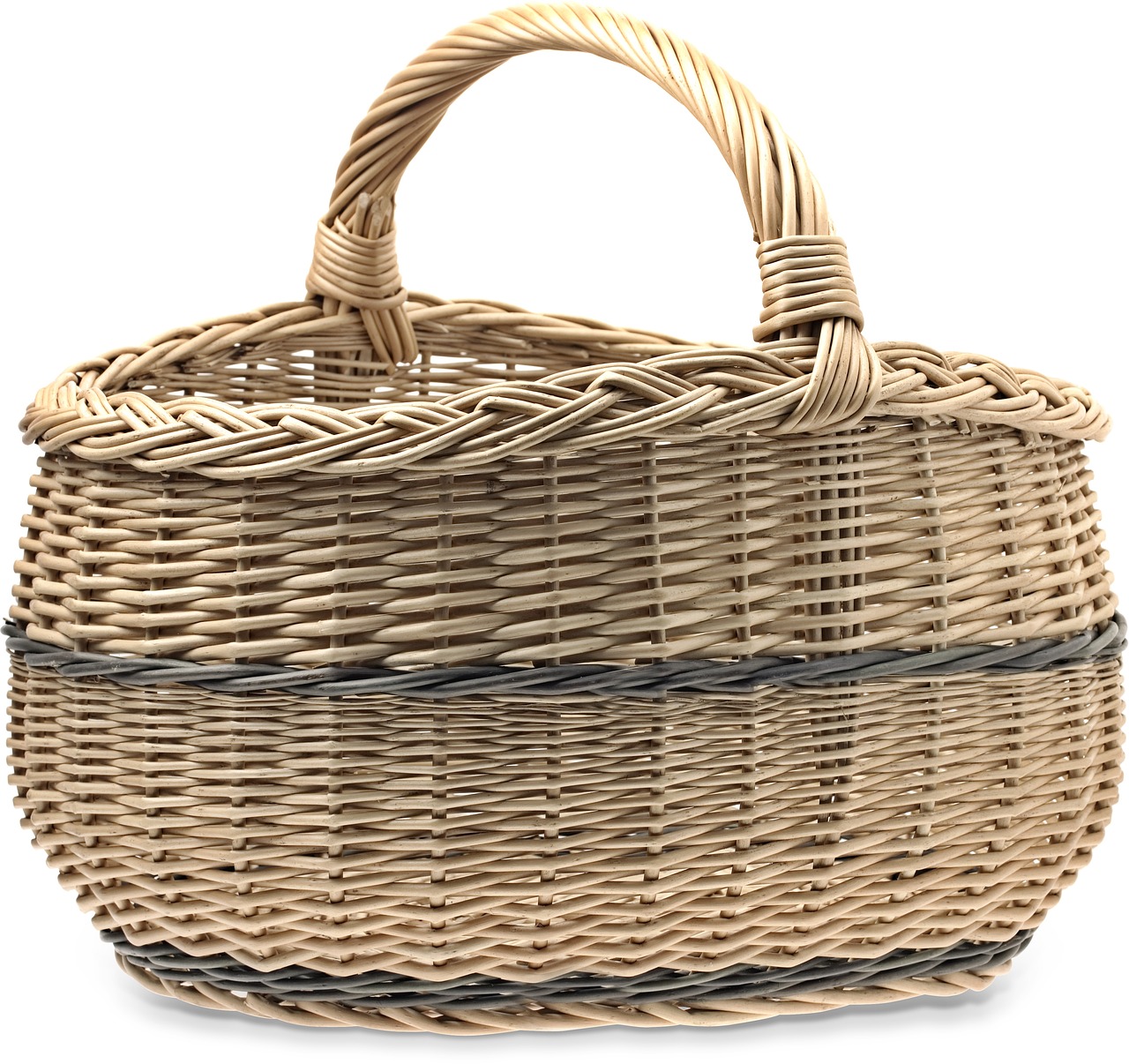 shopping cart  basket wicker  baskets free photo