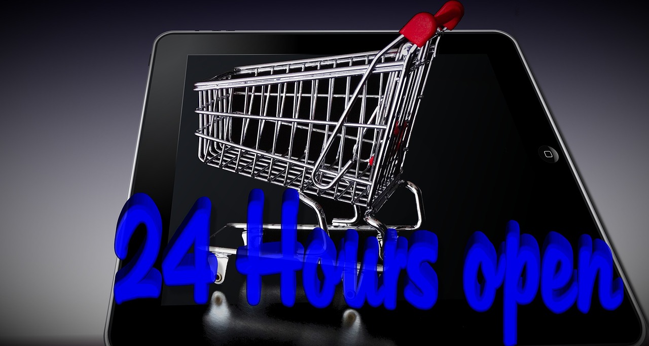 shopping cart tablet purchasing free photo
