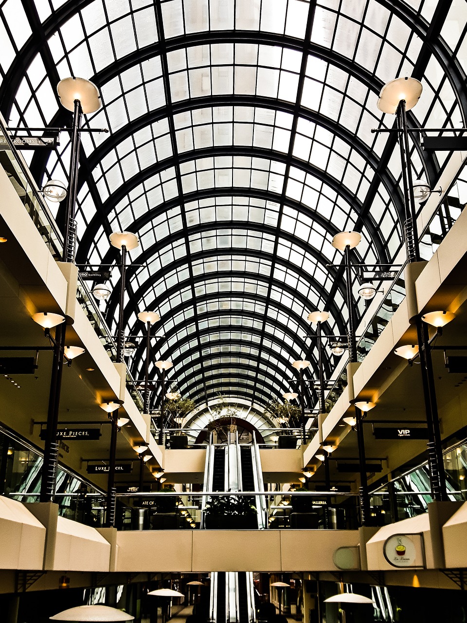 shopping centre stairs market hall free photo