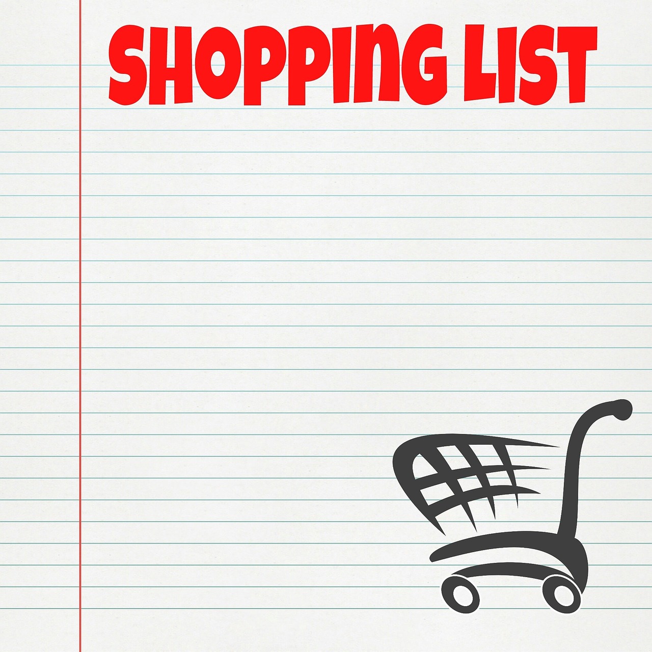 shopping list list shopping free photo