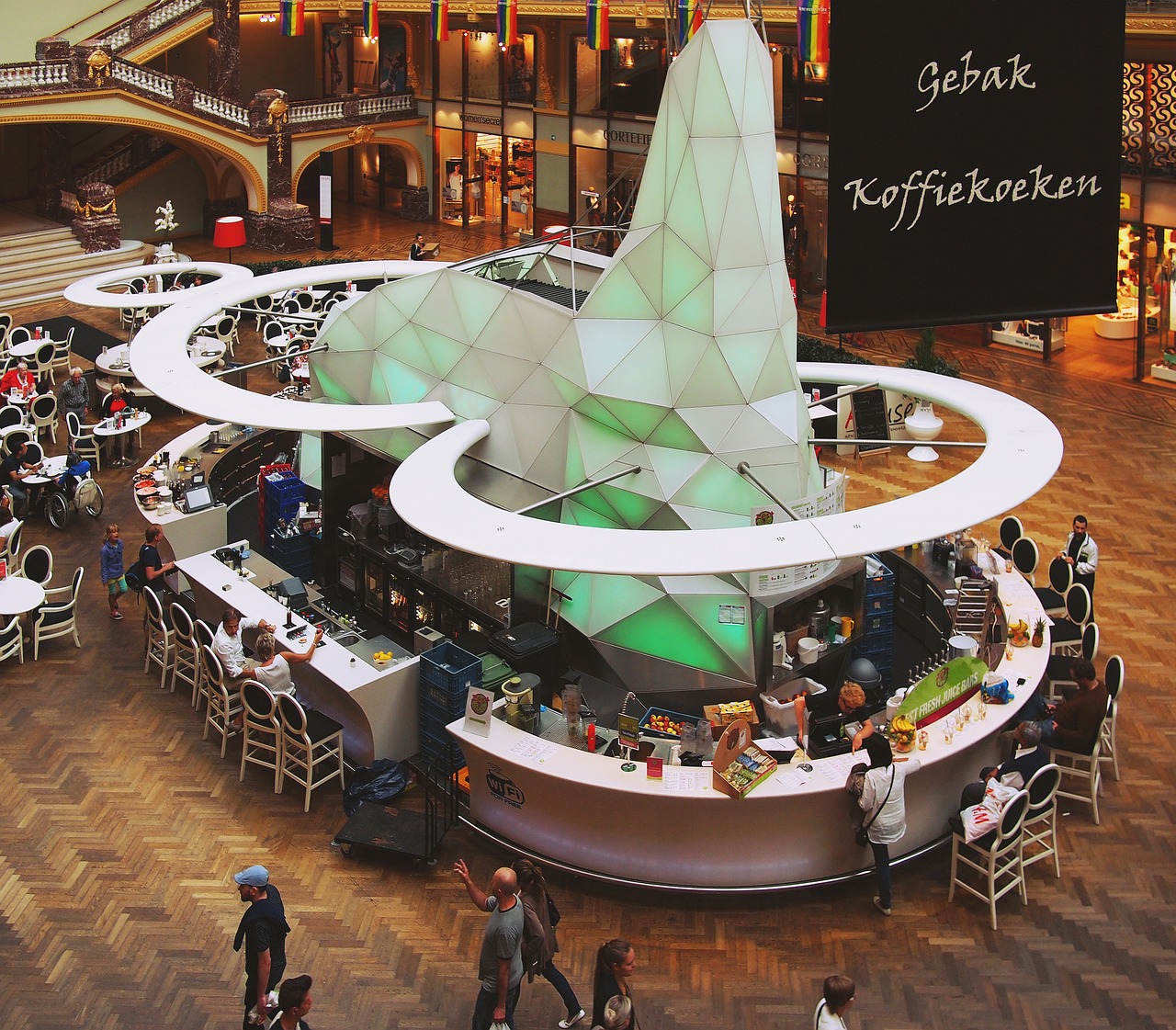 shopping mall stores restaurant free photo
