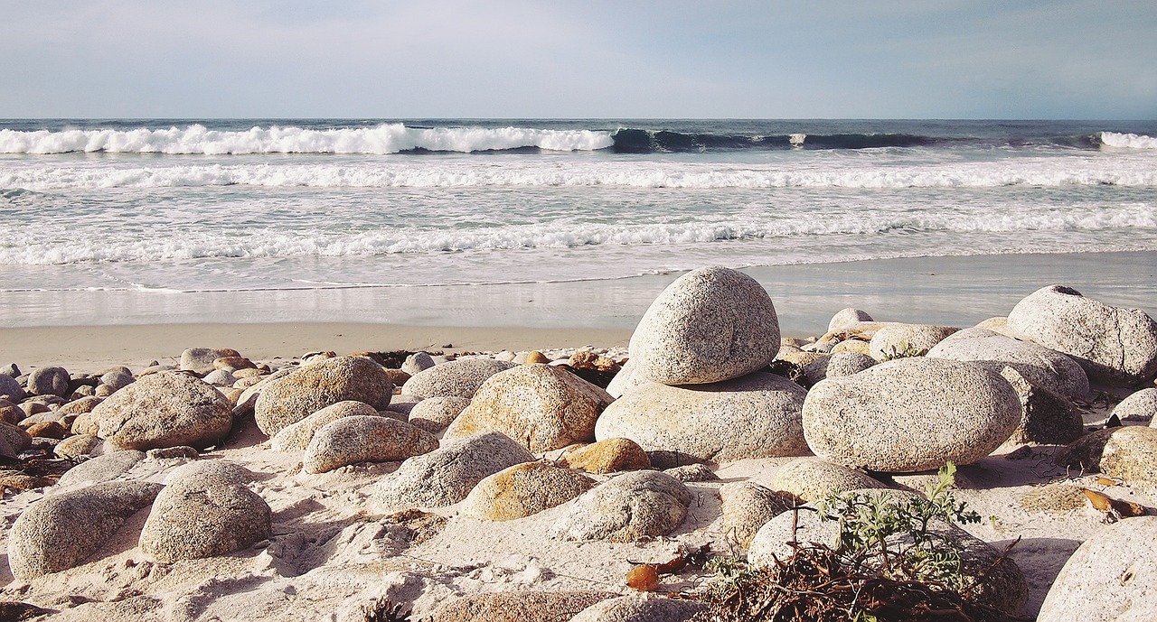 shore rocks pebbles free photo