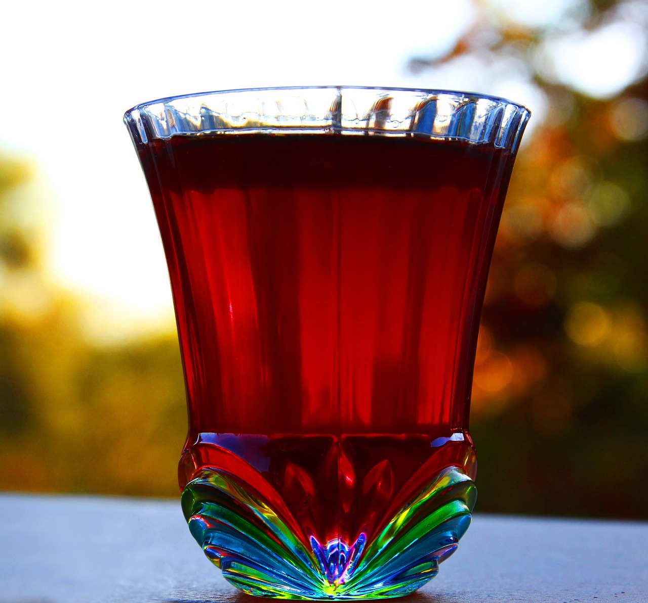 shot glass colored glass berry cordial free photo