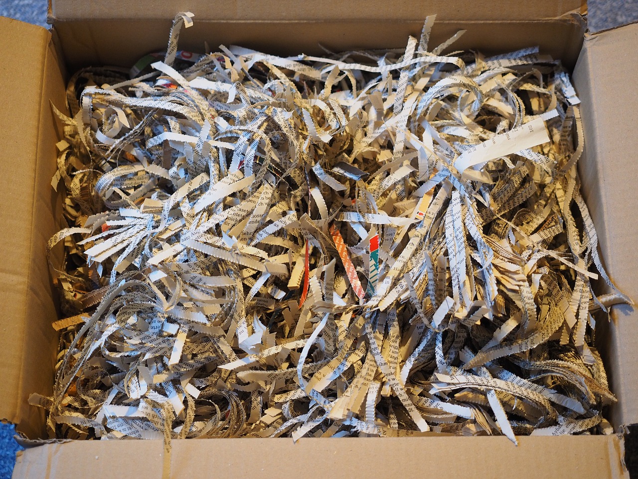 shredder crushed paper free photo