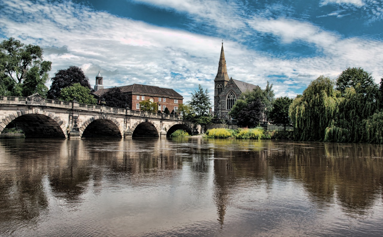 shrewsbury english bridge bridge free photo