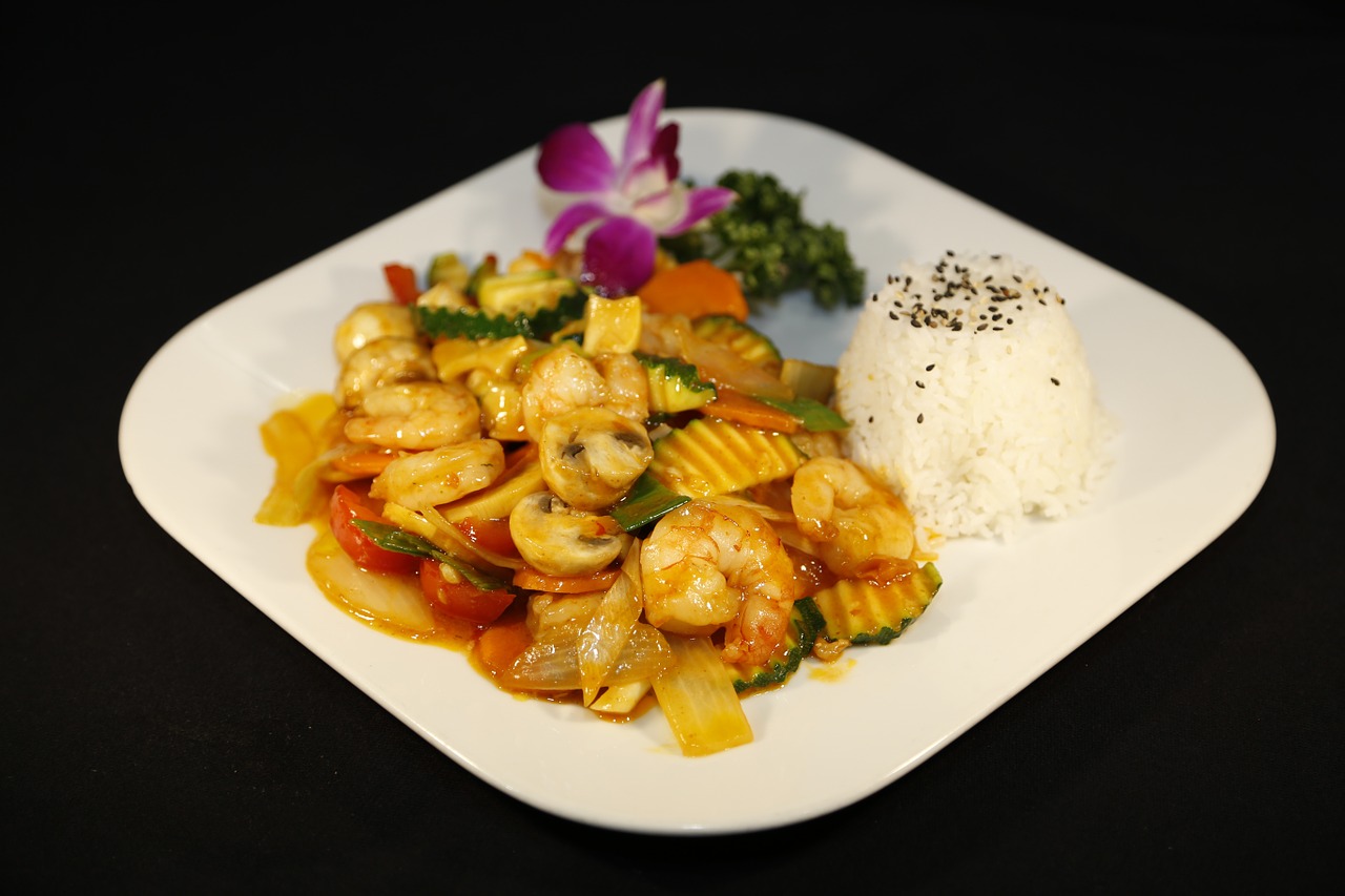 shrimp rice seafood free photo