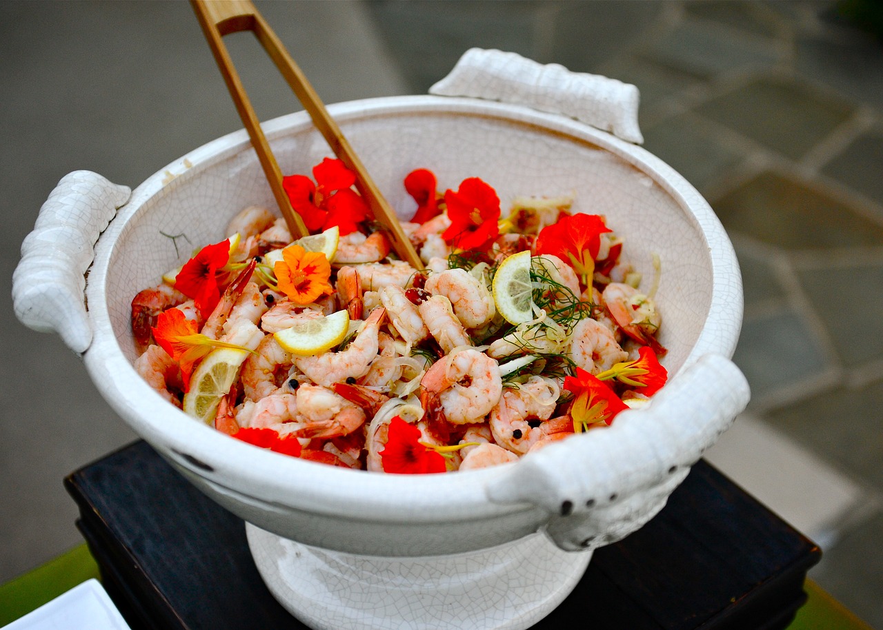 shrimp dish salad free photo