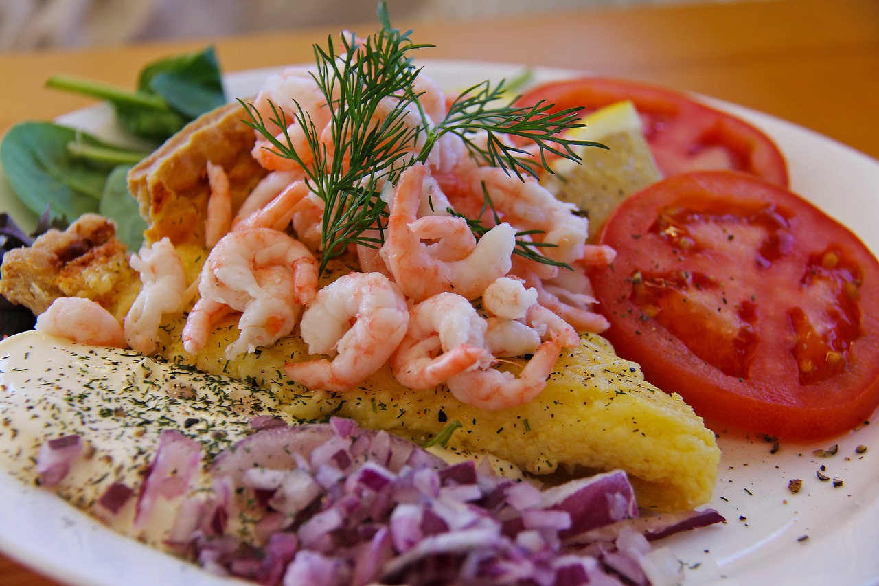 shrimp lunch meal free photo