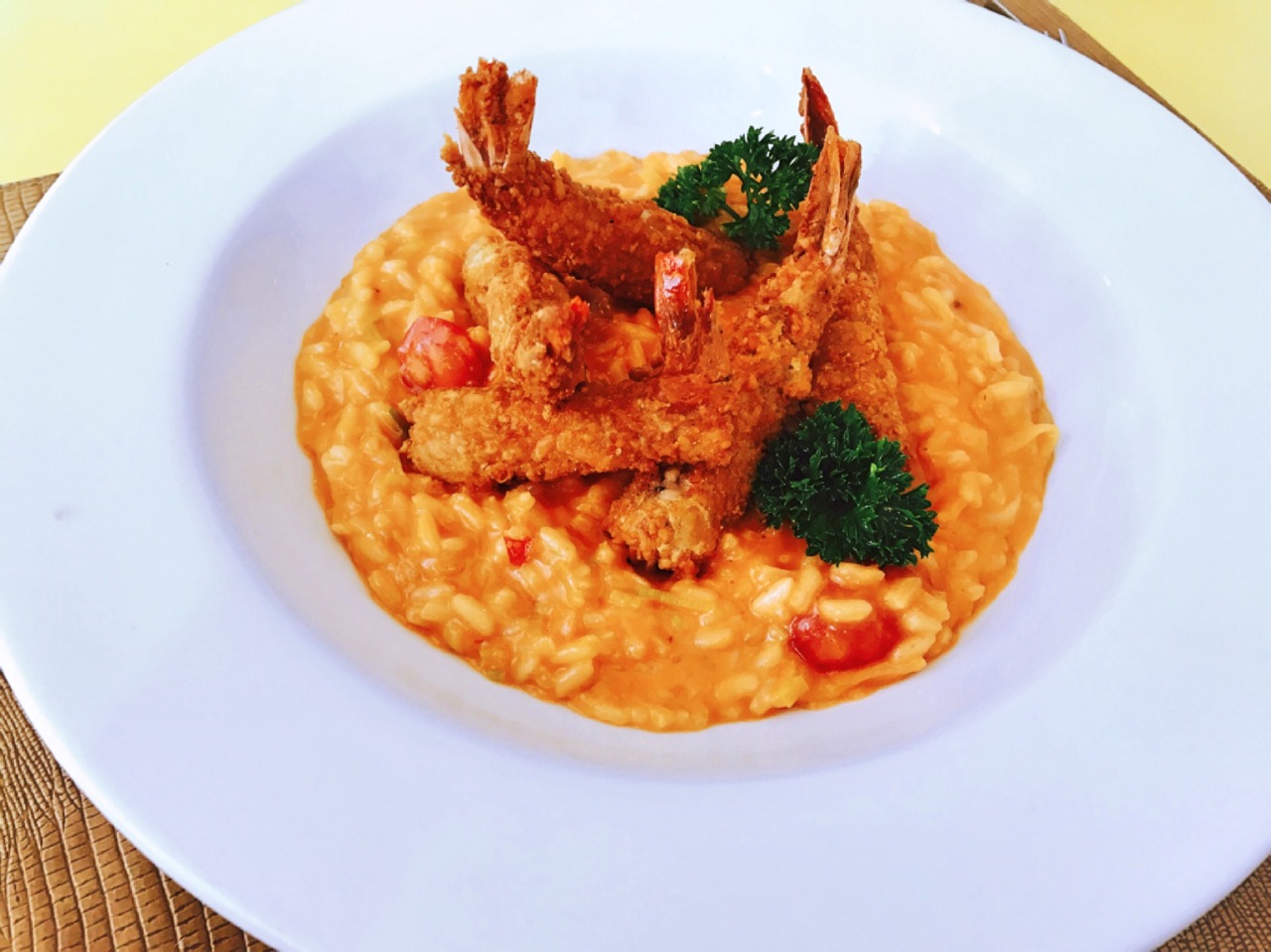 shrimp risotto bahia free photo